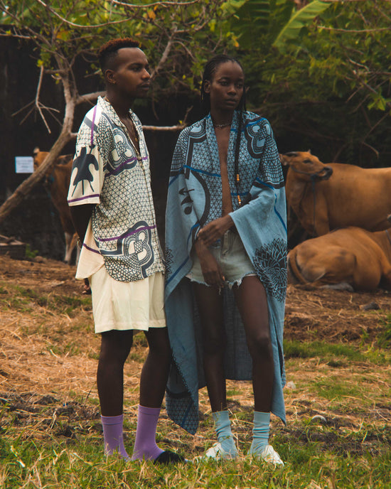 Basotho shirt kimono