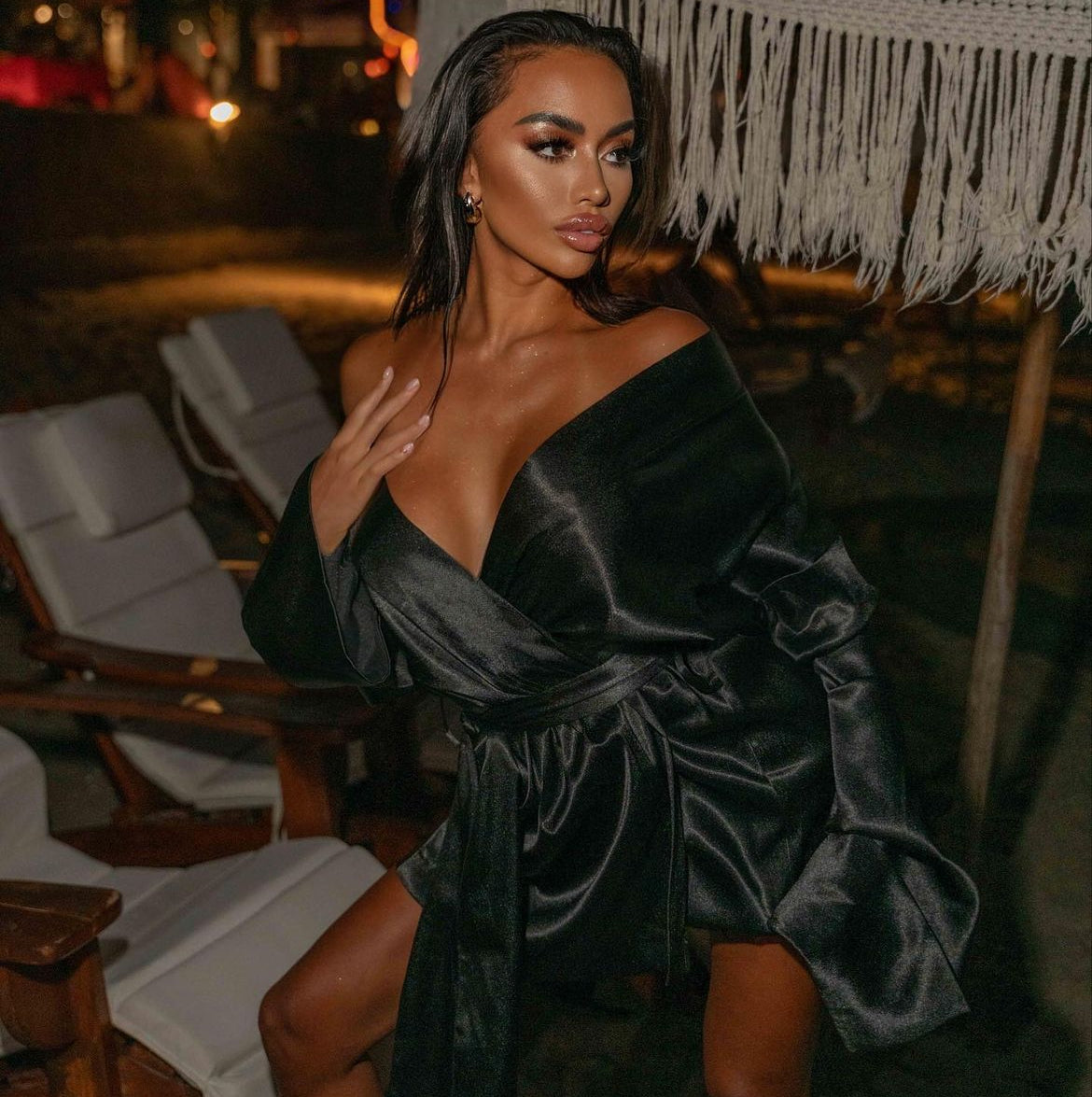 SILKY KIMONO BLACK