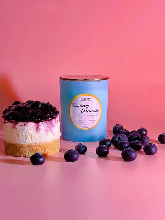 Candle Blueberry Cheesecake