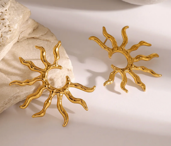 EARRING - SUN HOOPS GOLD