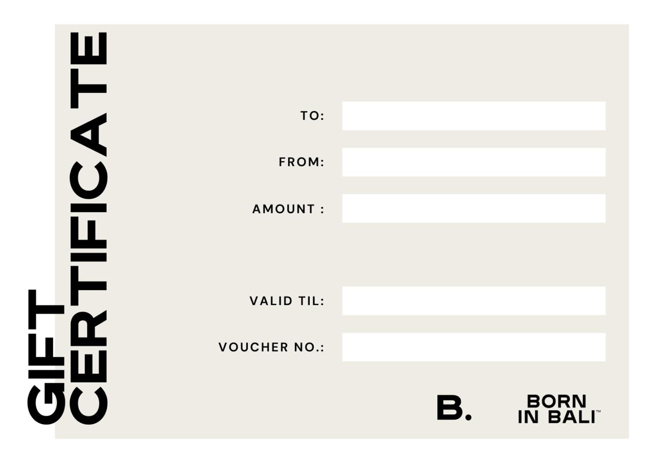 GIFT CERTIFICATE
